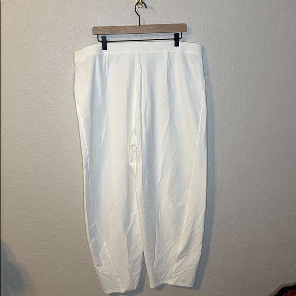 NWT Eileen Fisher White Washable Stretch Crepe Lantern Pants - Size XL - Picture 7 of 7